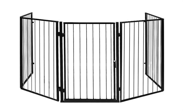 Bővíthető kandalló védőrács zárható ajtóval – szikrafogó, parázsfogó – 304 x 74,5 cm (BB-2961) (10)