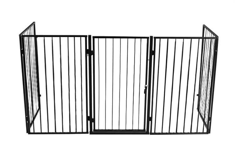 Bővíthető kandalló védőrács zárható ajtóval – szikrafogó, parázsfogó – 304 x 74,5 cm (BB-2961) (6)