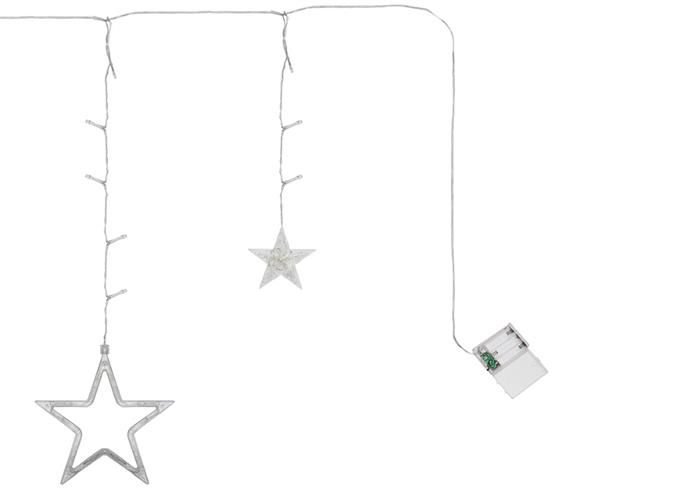 Elemes LED fényfűzér csillagokkal, beltérre – 440 cm, meleg fehér (BB-7114) (17)