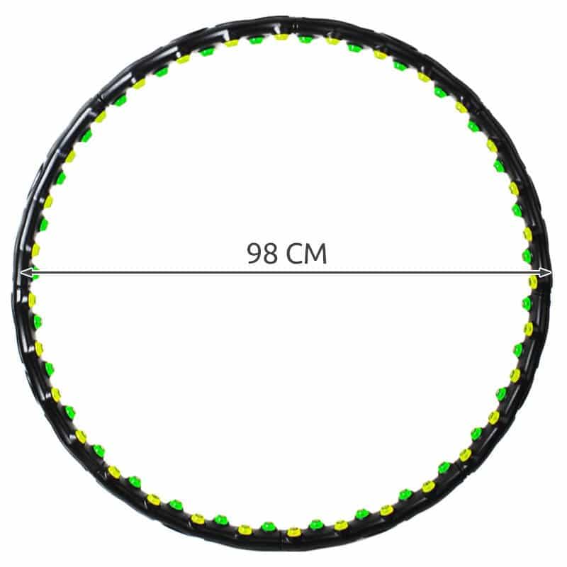 Karcsúsító és alakformáló hulahopp karika mágneses masszírozóval – 64 darab masszázsgömbbel (BB-0370) (6)