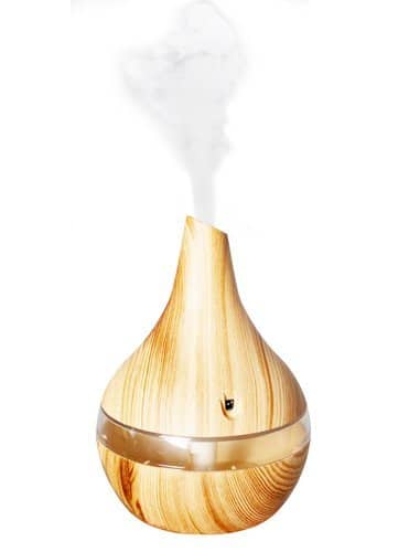 Modern, fa mintázatú aromaterápiás diffúzor párásító készlet – 3 darab illóolajjal (BB-10950) (12)