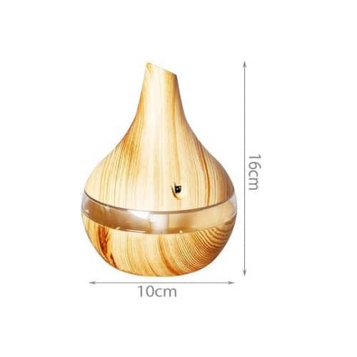 Modern, fa mintázatú aromaterápiás diffúzor párásító készlet – 3 darab illóolajjal (BB-10950) (4)