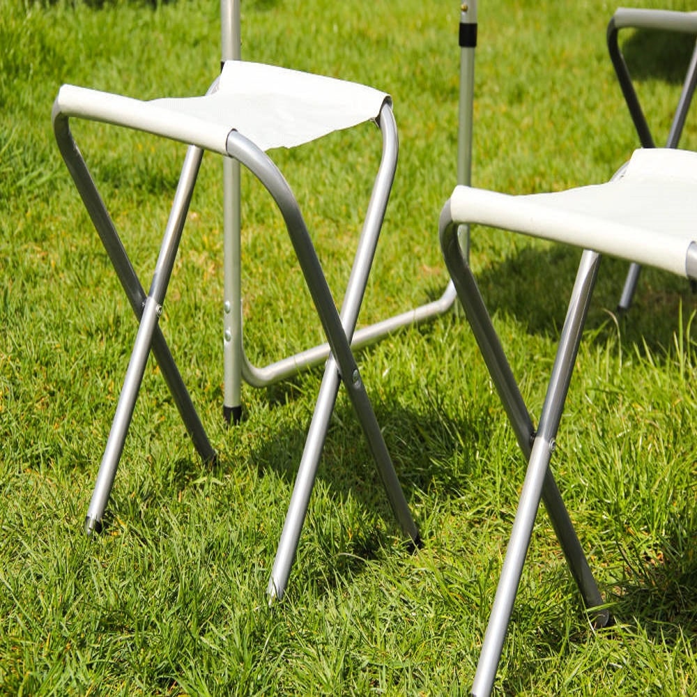 Összecsukható és hordozható kempingasztal 4 székkel – állítható magassággal, csúszásmentes lábakkal (BB-7893) (4)