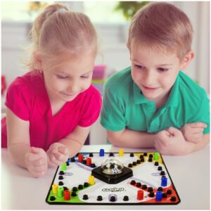 Készségfejlesztő fogócska társasjáték gyerekeknek kupolás dobókockával és színes bábukkal (BBLPJ) (FX) - Image 2