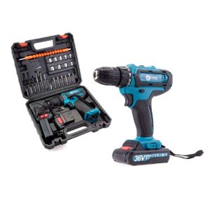 THO M-9003 akkus fúrógép 28 részes kiegészítő készlettel és 2 db 36 V-os akkumulátorral (BBJH) (BBL)