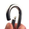 Rugós fém karabiner hegymászáshoz, barlangászathoz, vitorlázáshoz - 10 x 50 x 100 mm (BBL)
