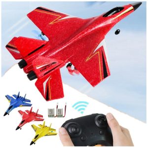HW-33 minden irányba vezérelhető, távirányítós harci repülőgép habszivacsból - USB-ről tölthető akkumulátorral, világító lámpákkal és futóművel (BBJ)