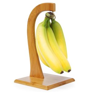 2in1 banán érlelő és frissen tartó kampó bambuszból és fémből - 28,5x16x16 cm (BBKM)