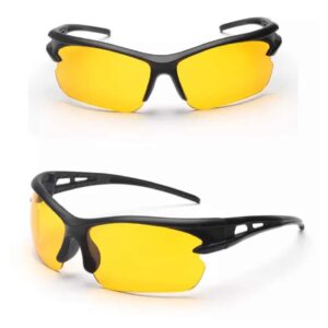 2 db sofőr szemüveg sárga lencsével a biztonságos vezetéshez - nappal szemben, éjszaka és hóesésben is megbízható (BBV) - Image 1