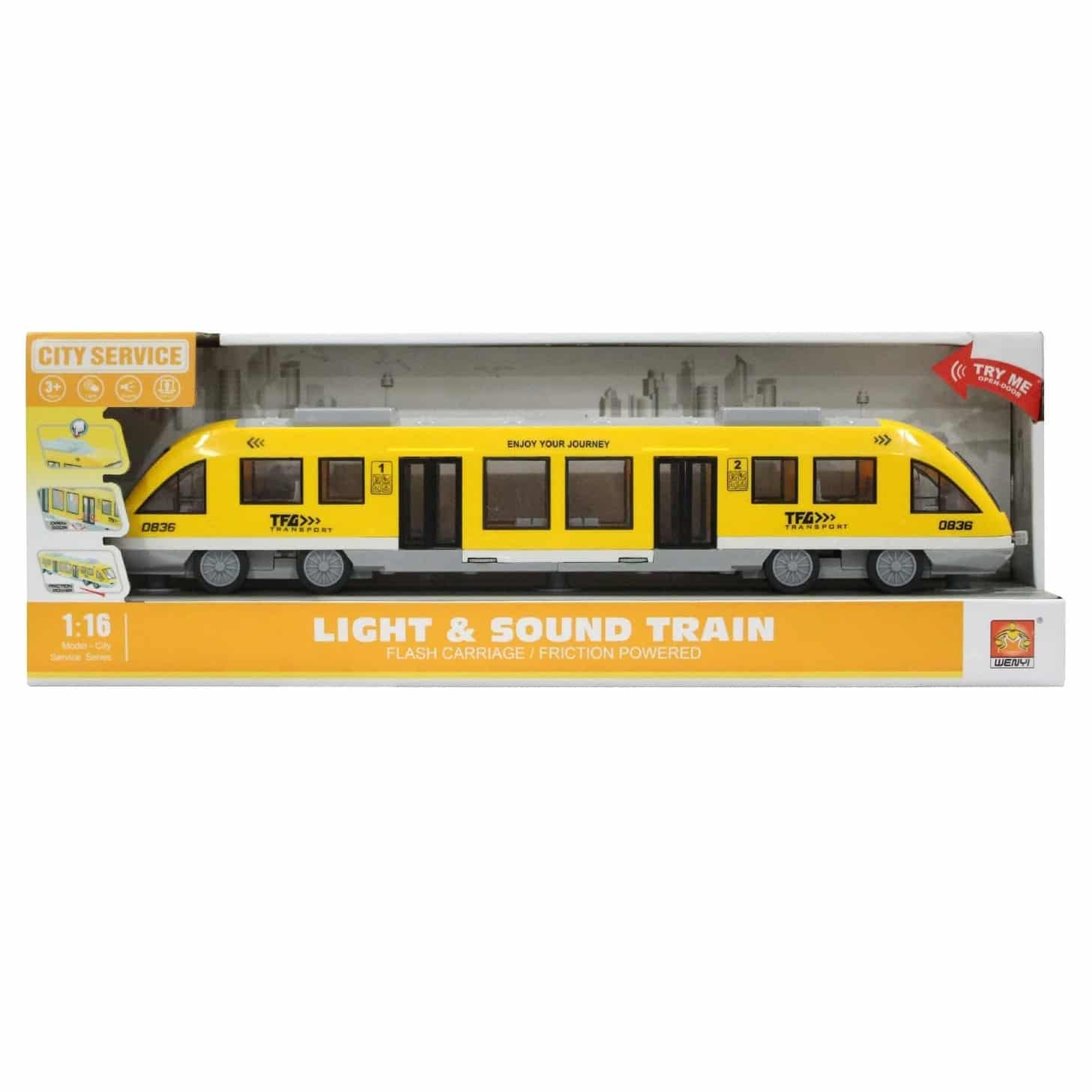 43 cm hosszú lendkerekes játék vonat élethű hanghatásokkal, nyitható ajtókkal és világító utastérrel (BBJ)(BBMJ) - Image 7