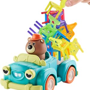 Autós székpakolós ügyességi társasjáték - építs széktornyot a mozgó kisautóra ( BBJ) - Image 2