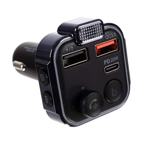 Xtrobb FM Bluetooth transzmitter – Bluetooth FM adó töltő adapter 2xUSB + USB Type-C (BB22355) 2