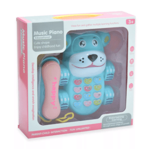 Zenélő, fejlesztő interaktív játék telefon - Cuki macis első telefonom, kék (BBJ) - Image 4