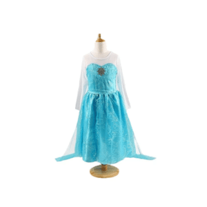 Farsangi hercegnő jelmez kislányoknak - csillogó kék királylány jelmez, S méret, 100-110cm magasságra (BBJ) - Image 3