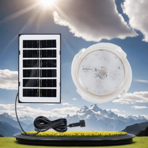 THO napelemes kör alakú vízálló kültéri veranda mennyezeti lámpa SCL-100W (BBD) (BBJH) - Image 11