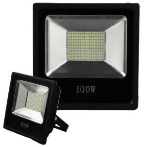 Nagyteljesítményű kültéri 100W LED reflektor - víz, por-, és ütésálló - hideg fehér (FX) (BBD) (BBV)