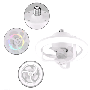 E27 LED mennyezeti ventilátor izzólámpa, távirányítóval szabályozható - RGB (THM)