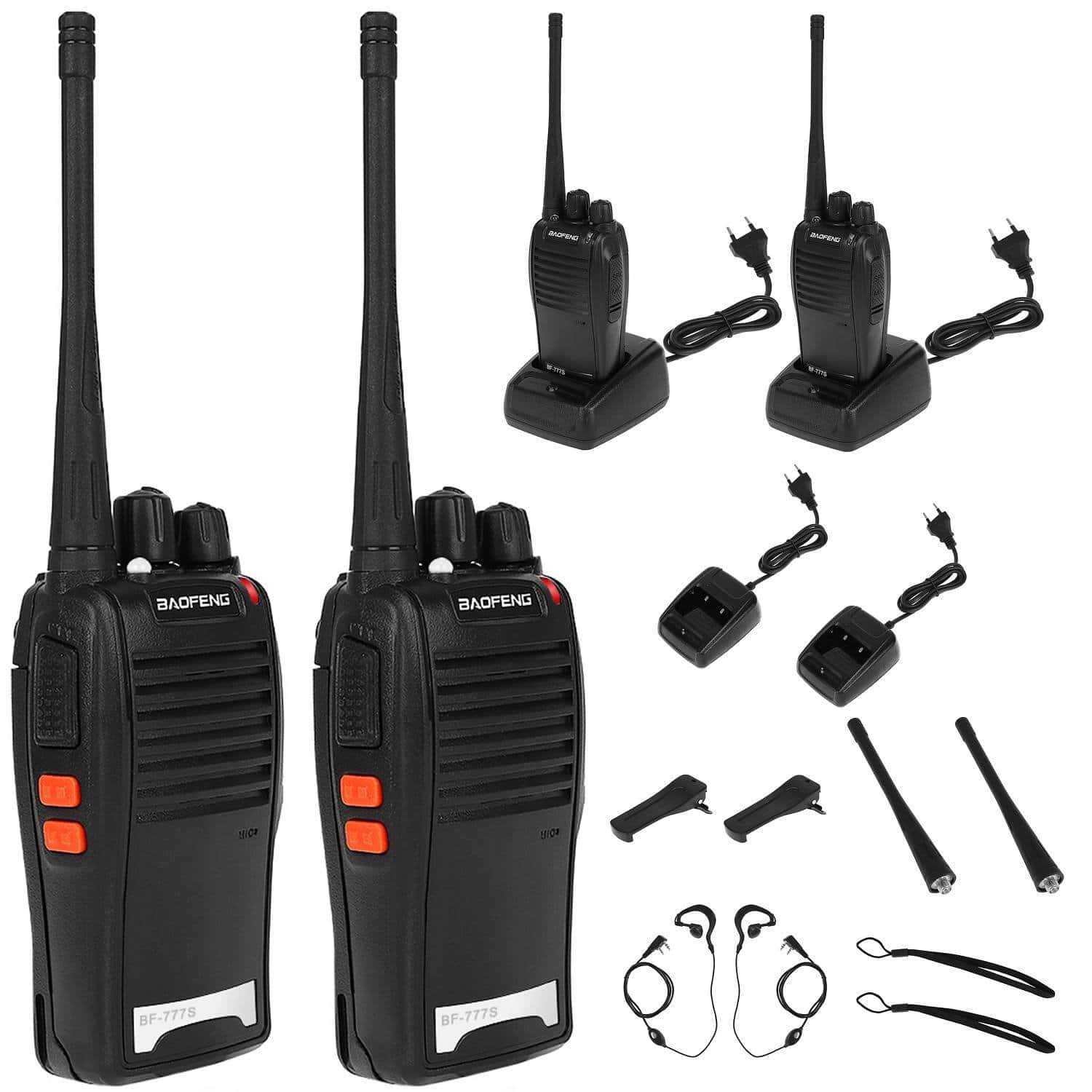 2 darabos Baofeng Walkie Talkie szett zseblámpával, fülhallgatóval – Baofeng BF-777S (BBV)(BBL)