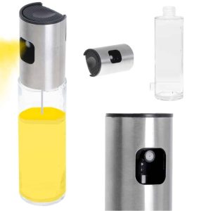 BBQ olaj- és ecetpermetező spray – rozsdamentes acél és üveg, 100 ml – precíz adagolás és stílusos dizájn (BBM) (BBKM)