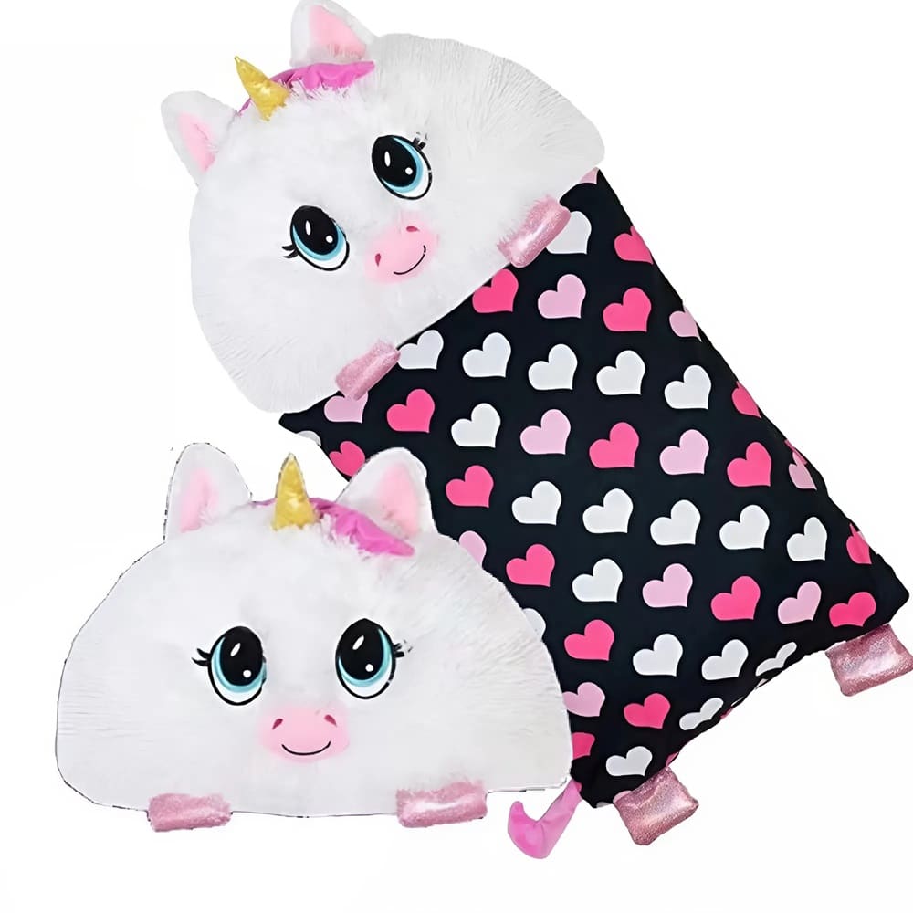 Fluffaluff unikornis pets ultra puha szunyókáló plüss párna – tökéletes ölelhető alvópárna gyermekeknek (BBM)