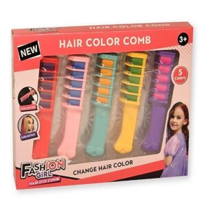 Színes hajkréta készlet – 5 db könnyen használható hajszínező fésű a divatos megjelenésért (BBJ) - Image 4