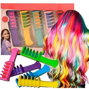 Színes hajkréta készlet – 5 db könnyen használható hajszínező fésű a divatos megjelenésért (BBJ) - Image 6