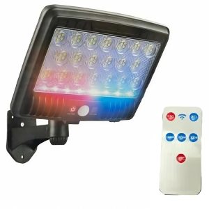 XG-T31 napelemes RGB + Fehér LED lámpa - mozgásérzékelős, távirányítós, kültéri világítás (BBV) (FX)