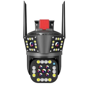 Intelligens 360°-os panoráma WiFi HD biztonsági kamera – éjjellátó, három kamerás megfigyelőrendszer (BBV) - Image 8