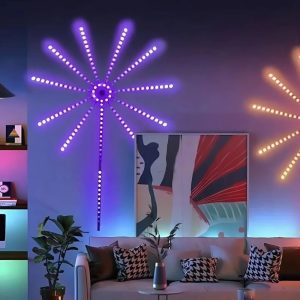 Bluetooth vezérlésű LED szalag – tűzijáték effektusokkal, USB tápellátással és rugalmas kialakítással (BBV)