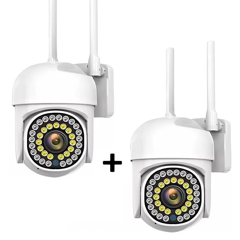 1+1 WiFi IP kamera 360°-ban forgatható, FULL HD éjjellátó, mozgásérzékelővel, kétirányú hanggal, beltéri és kültéri biztonsághoz (BBV)