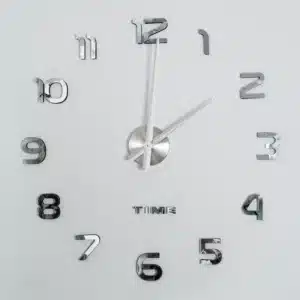 Csináld magad 3D falióra öntapadós elemekkel - DIY kreatív modern falióra - ezüst színű (BBV) - Image 1