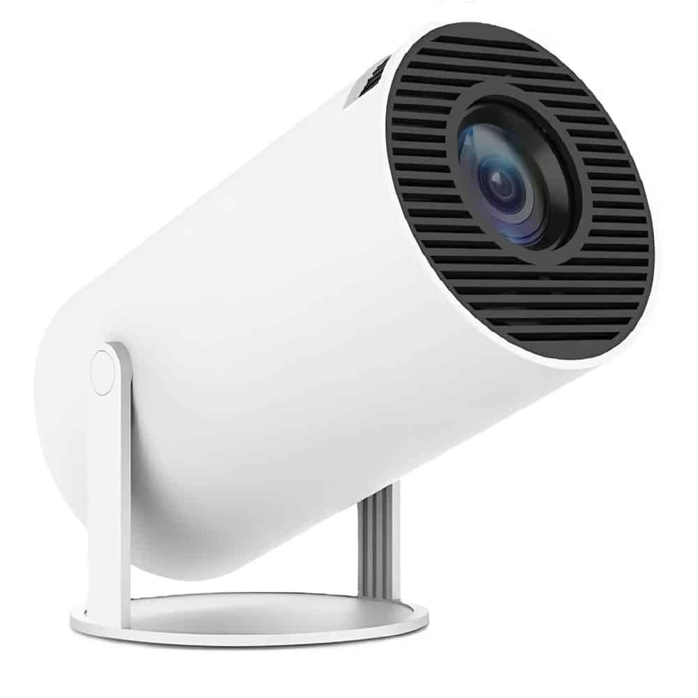 Hordozható mini projektor – WiFi, Bluetooth, Full HD, automata trapézkorrekció, 360° forgatás (THM)
