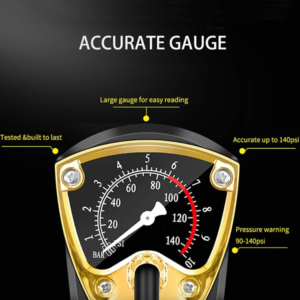 CIAOBOSI nagynyomású lábpumpa 140 PSI – autó- kerékpár- labdafújáshoz ZX-01452 (FX) (BBJH) - Image 6