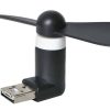 Fekete microUSB és USB ventillátor (WNDR5770)