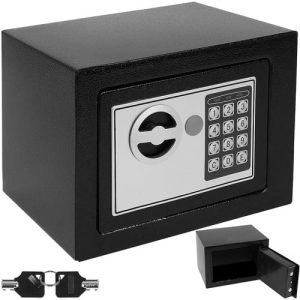 Falra szerelhető biztonsági digitális széf elektronikus zárral – 2 kulccsal (WNDR8799)