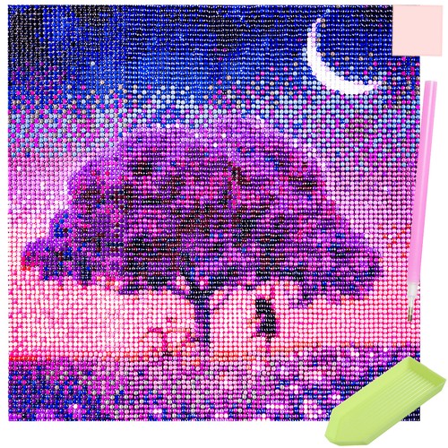Gyémánt kirakó éjszakai tájkép mintával 30 x 30 cm H16137 (WNDR16137) - Image 2