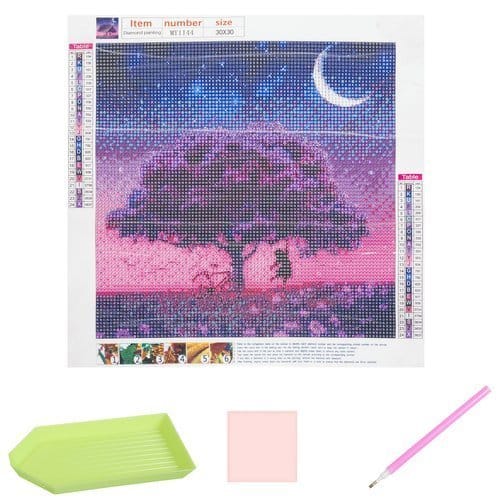 Gyémánt kirakó éjszakai tájkép mintával 30 x 30 cm H16137 (WNDR16137) - Image 3