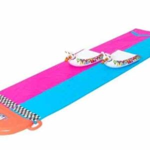 Duplapályás vízicsúszda gyerekeknek – 2 darab felfújható láma matraccal – 488 cm (WNDR11870) - Image 1