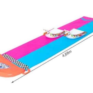 Duplapályás vízicsúszda gyerekeknek – 2 darab felfújható láma matraccal – 488 cm (WNDR11870) - Image 4