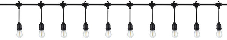 Kültéri dekoratív fényfüzér - 10m 24V IP44 – 20 meleg fehér LED izzóval (WNDR15618) - Image 4