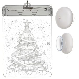Ólomüveg LED 3D - Karácsonyfa (WNDR17225)