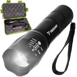 CREE T6 ZOOM USB taktikai LED-es zseblámpa praktikus tokkal L18368 (WNDR18368)