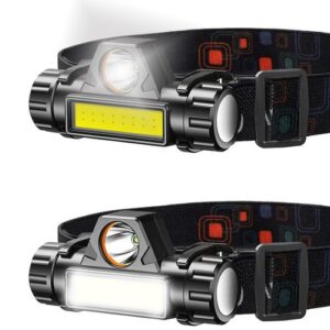 Trizand mini akkus fejlámpa 2 LED-es - mágneses (WNDR18371)