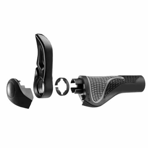 2 db-os ergonomikus bicikli kormányvédő – kerékpár kormány markolat – szürke, fekete (WNDR18315) - Image 6
