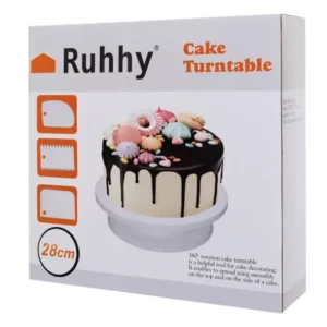 Forgatható tortatálca - 3 darab tortadíszítő spatulával (WNDR18908) - Image 7