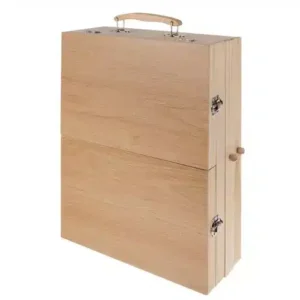 83 darabos festő színező rajzkészlet – praktikus hordozható fa bőröndben kihajtható festőállvánnyal (WNDR19179) - Image 8