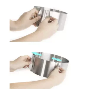 Állítható tortaforma - 16-30 cm, rozsdamentes acélból (WNDR18909) - Image 7