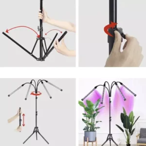 20 LED-es lámpa növények számára - 4 darabos szett Gardlov (WNDR19388) - Image 7