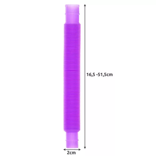 Fejlesztő stresszoldó játék – színes, kihúzható-összenyomható csövek – 10 db-os csomag (WNDR19739) - Image 9