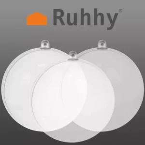 Átlátszó karácsonyi gömbök - 12 db-os szett Ruhhy (WNDR20508) - Image 2